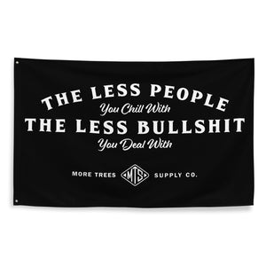 Less People Flag - Black
