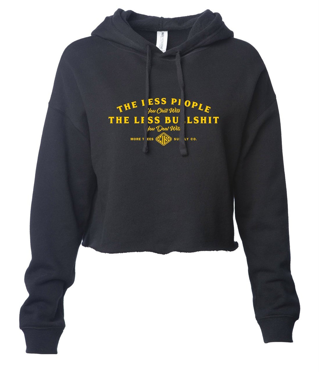 Less People Women's Cropped Pullover Hoodie