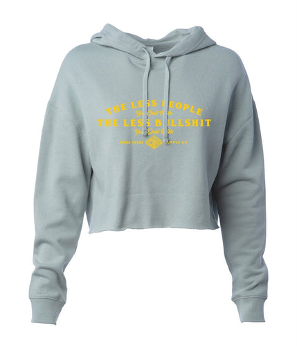Less People Women's Cropped Pullover Hoodie